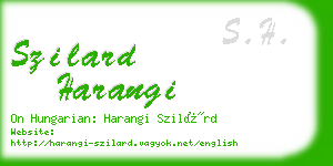 szilard harangi business card